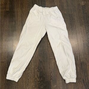 Brandy Melville White Jogger Pants
